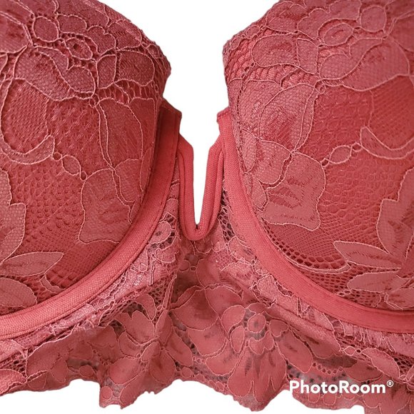 Marilyn Monroe Women's Full-Coverage Longline Lace Bra Rose Bisque Pink Size 36C - Picture 5 of 10